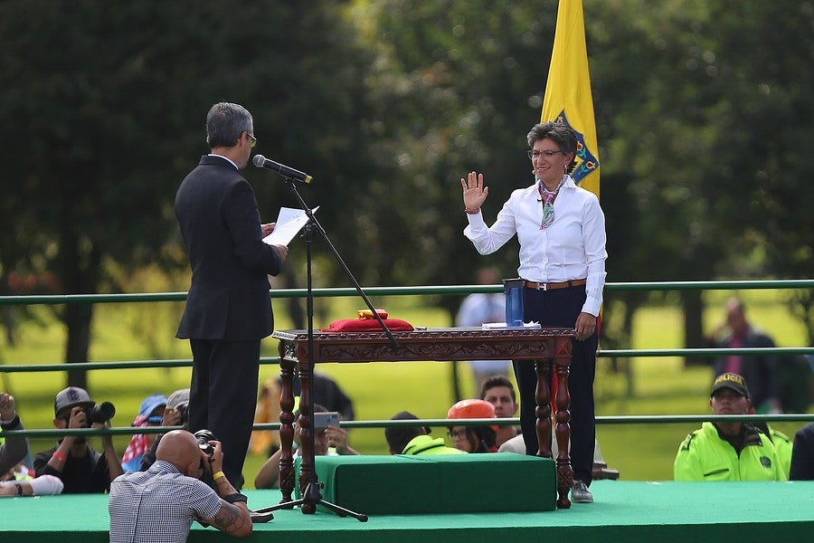 Toma de juramento de Claudia López en su posesión como alcaldesa de Bogotá