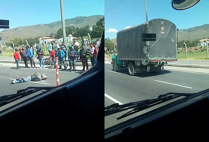 Motociclista muere en Soacha después de ser arrollado por un camión