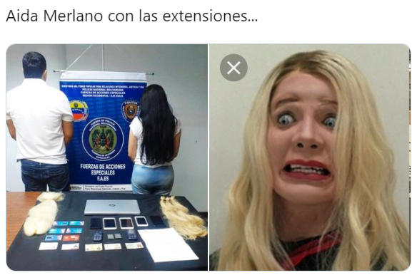 Memes de la captura de Aida Merlano