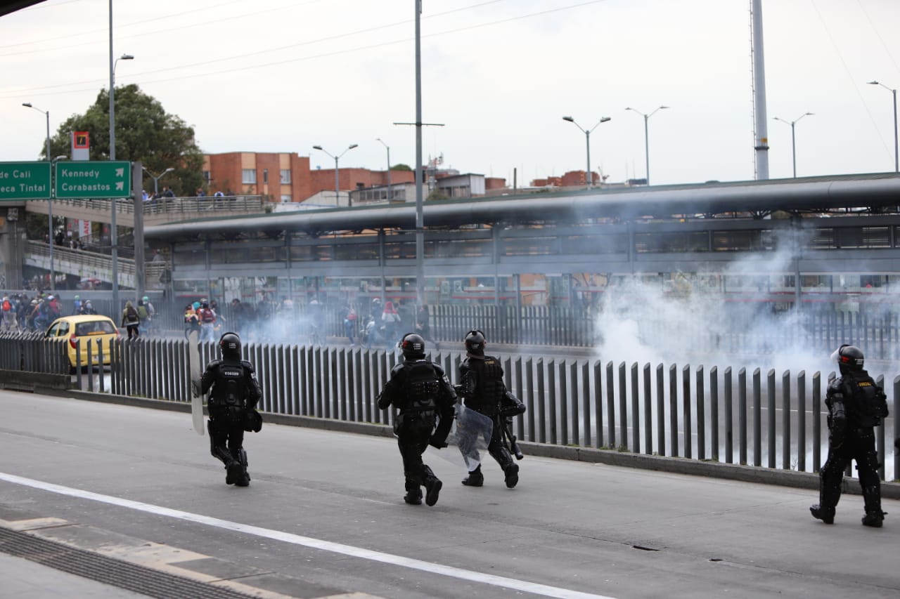 Enfrentamientos en la avenida de las Américas