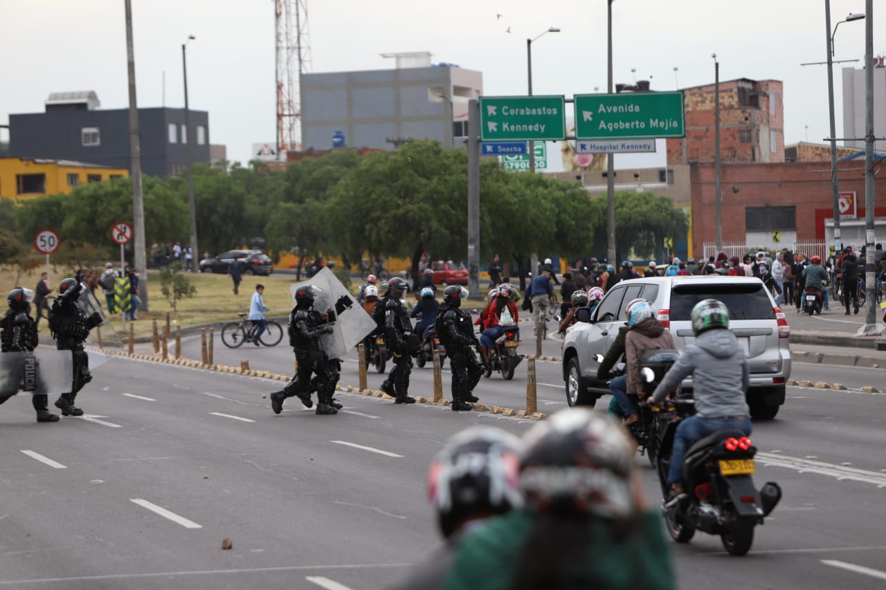 Enfrentamientos en la avenida de las Américas
