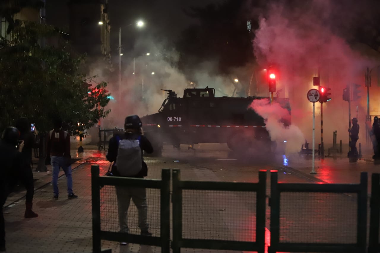 Enfrentamientos en la Plaza de Bolívar