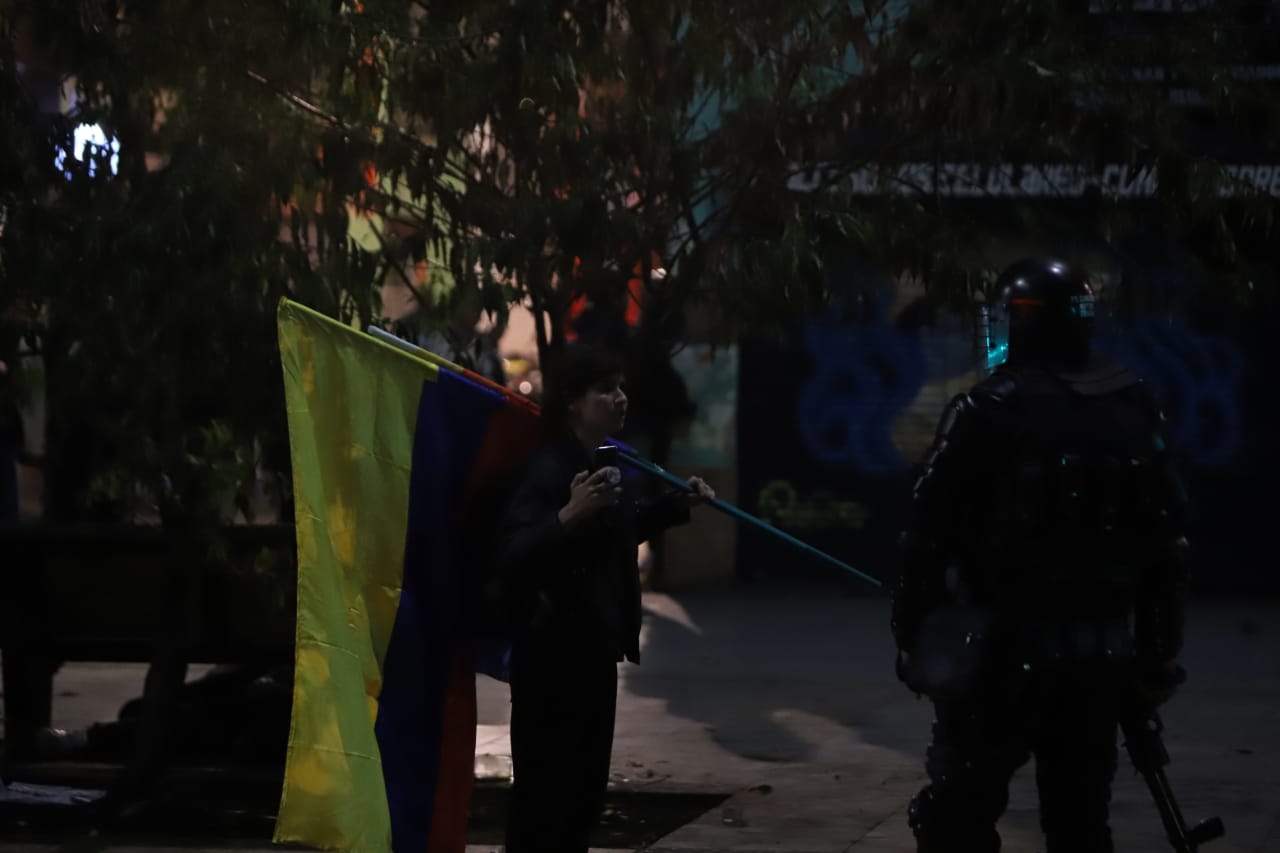 Enfrentamientos en la Plaza de Bolívar