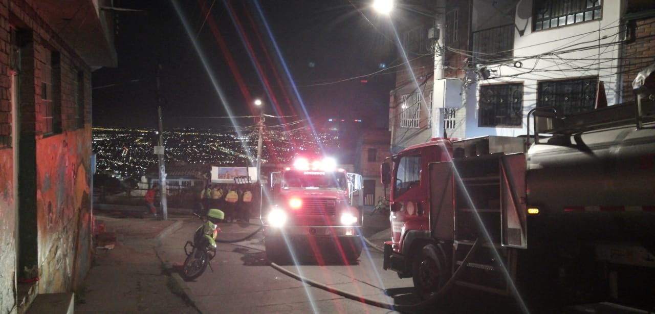 Incendio en Los Laches.