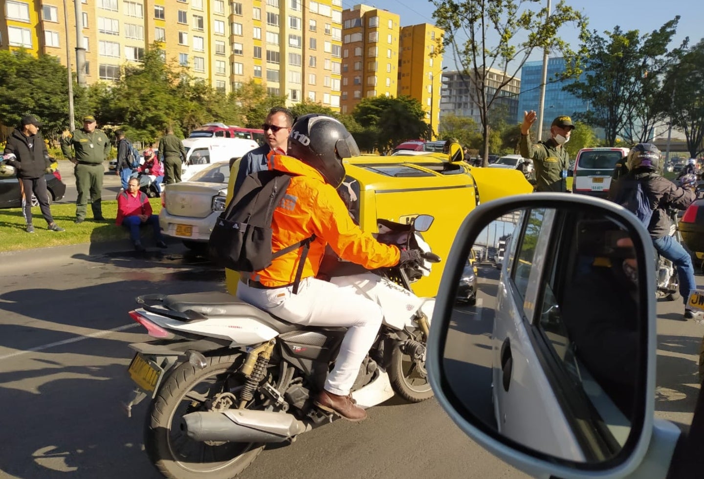 Accidente de tránsito en la Avenida 68
