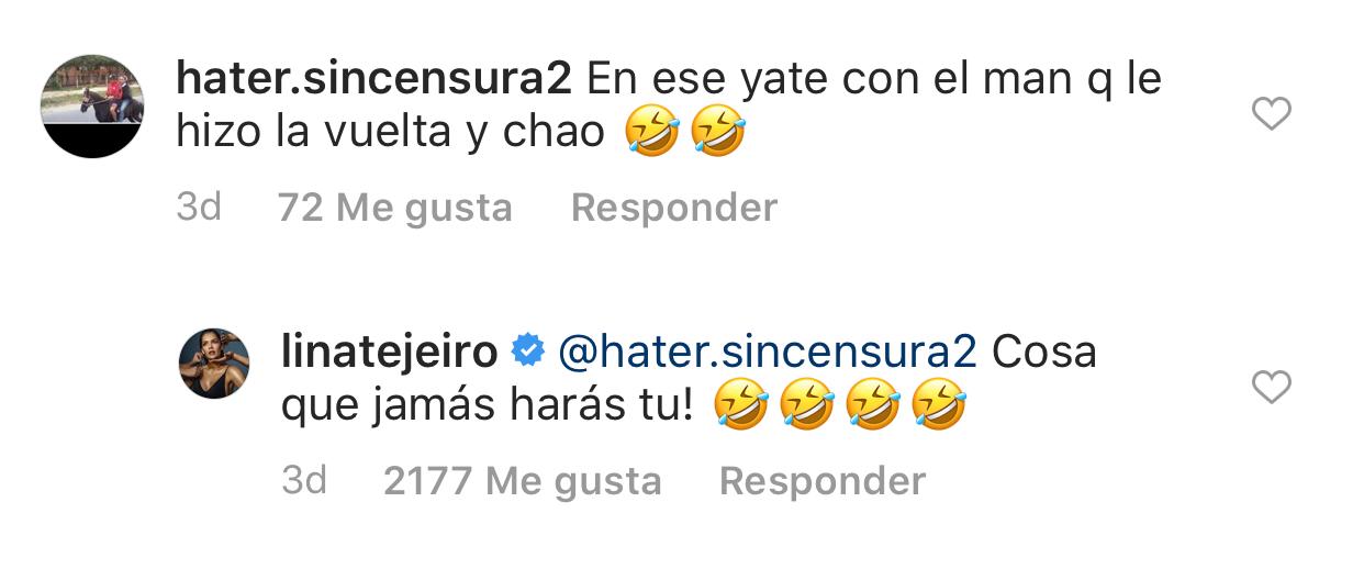 Captura Instagram - Lina Tejeiro