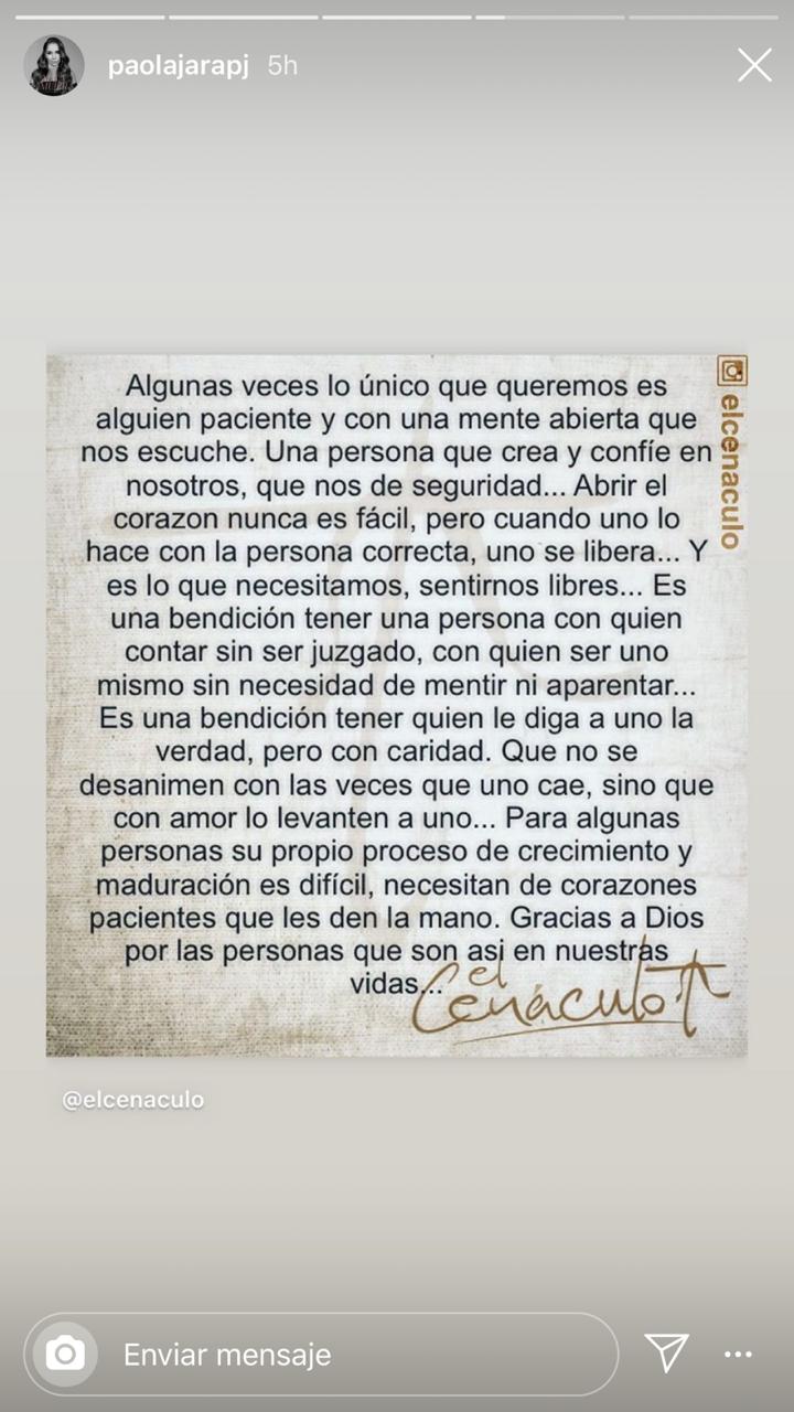 Captura Instagram - Paola Jara
