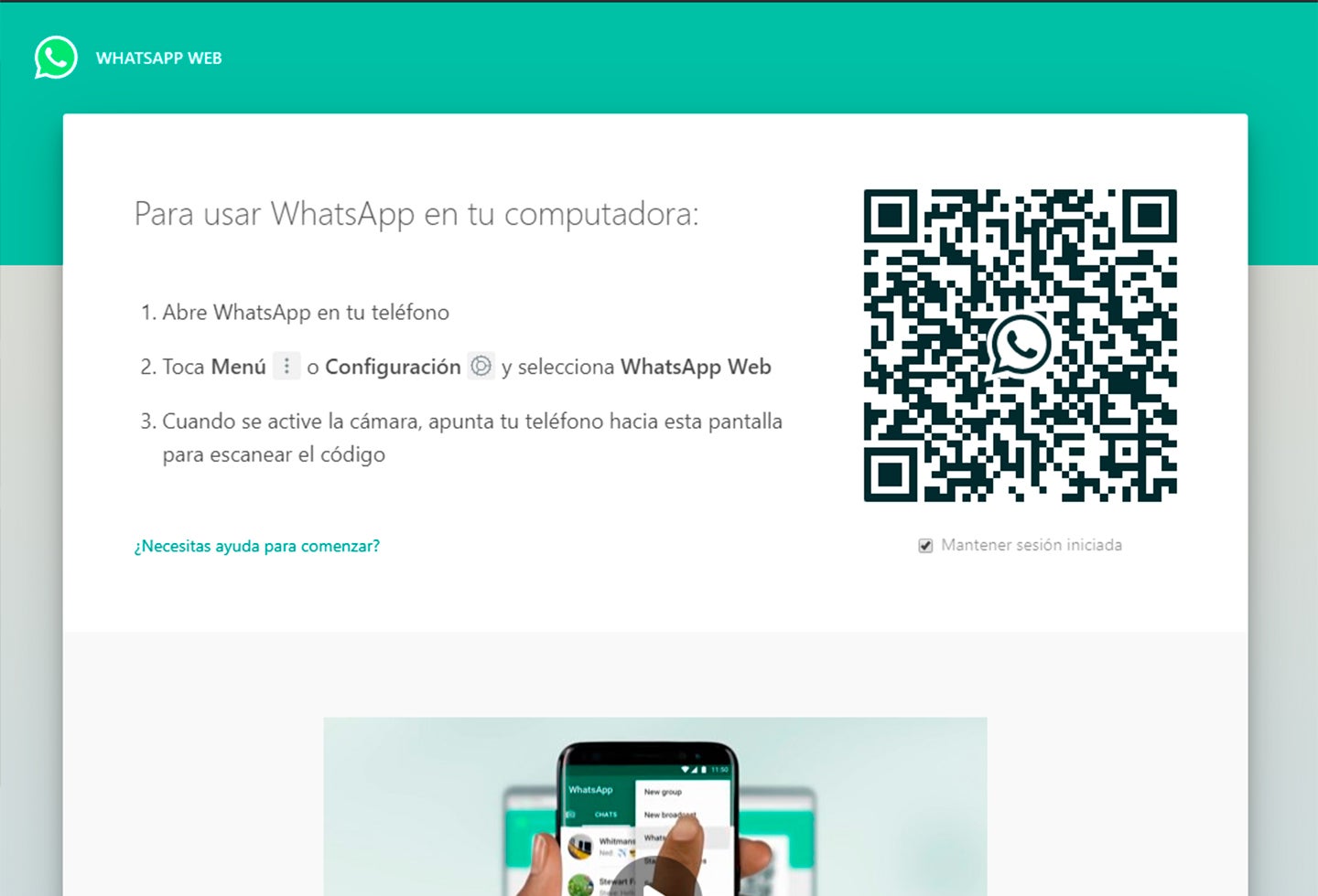 WhatsApp Web permite chatear desde un pc