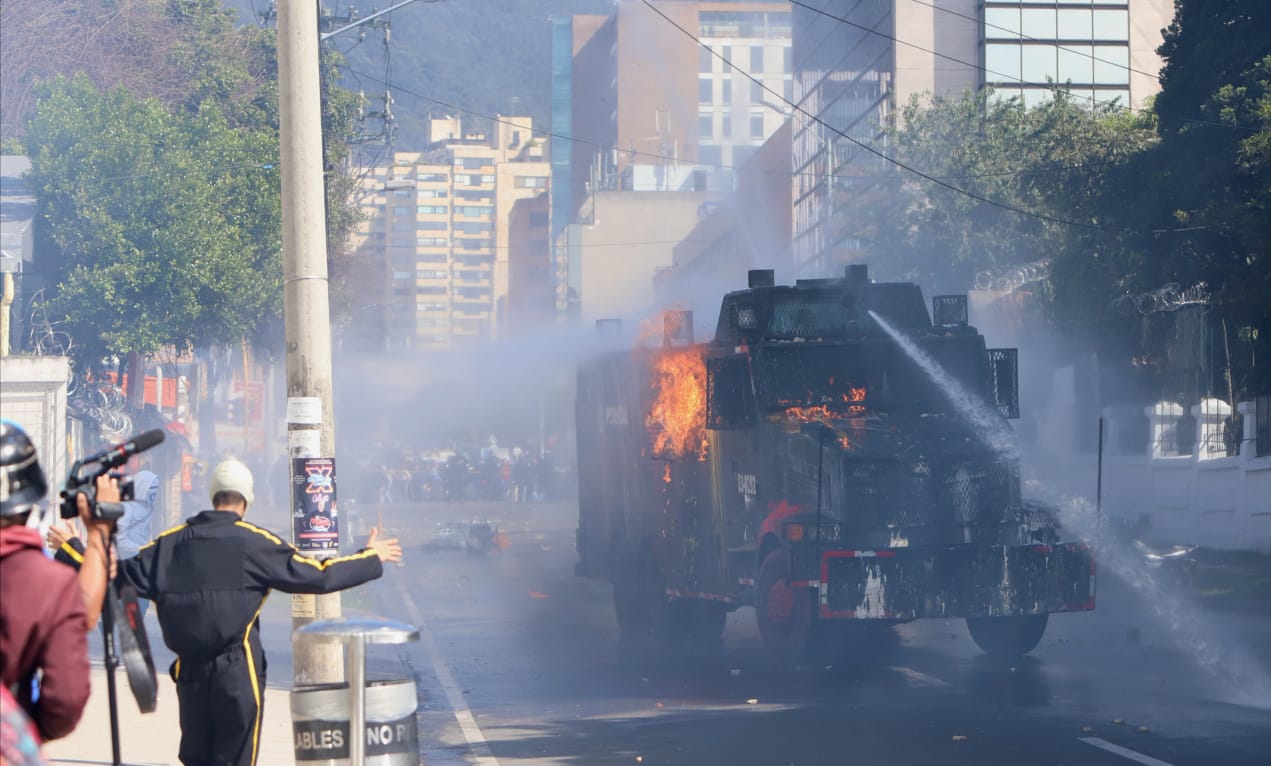 Disturbios en la Universidad Pedagógica - Febrero 13