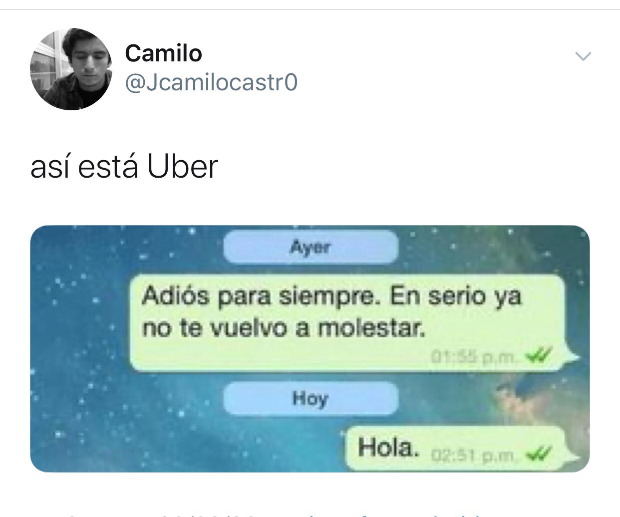 Memes por el regreso de Uber a Colombia