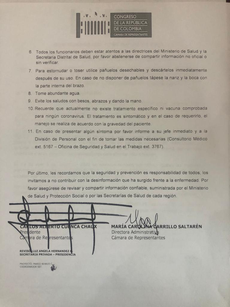 Circular Cámara Coronavirus