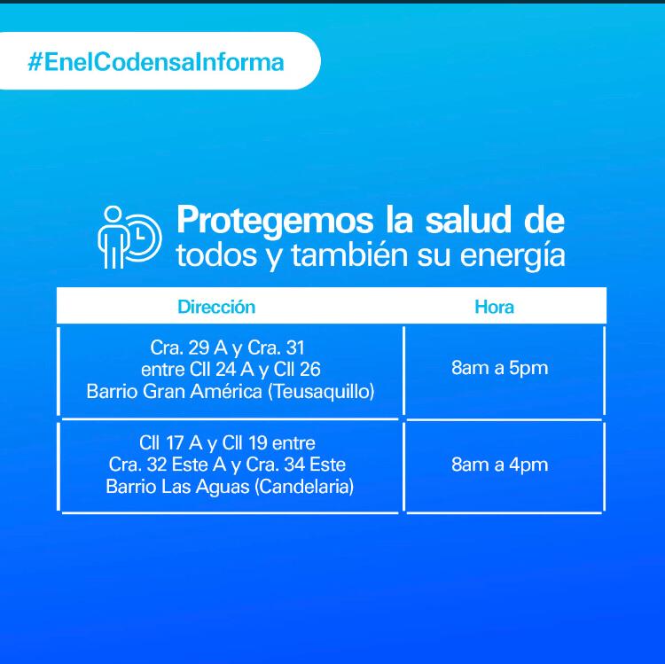 Cortes de luz para el viernes 20 de marzo