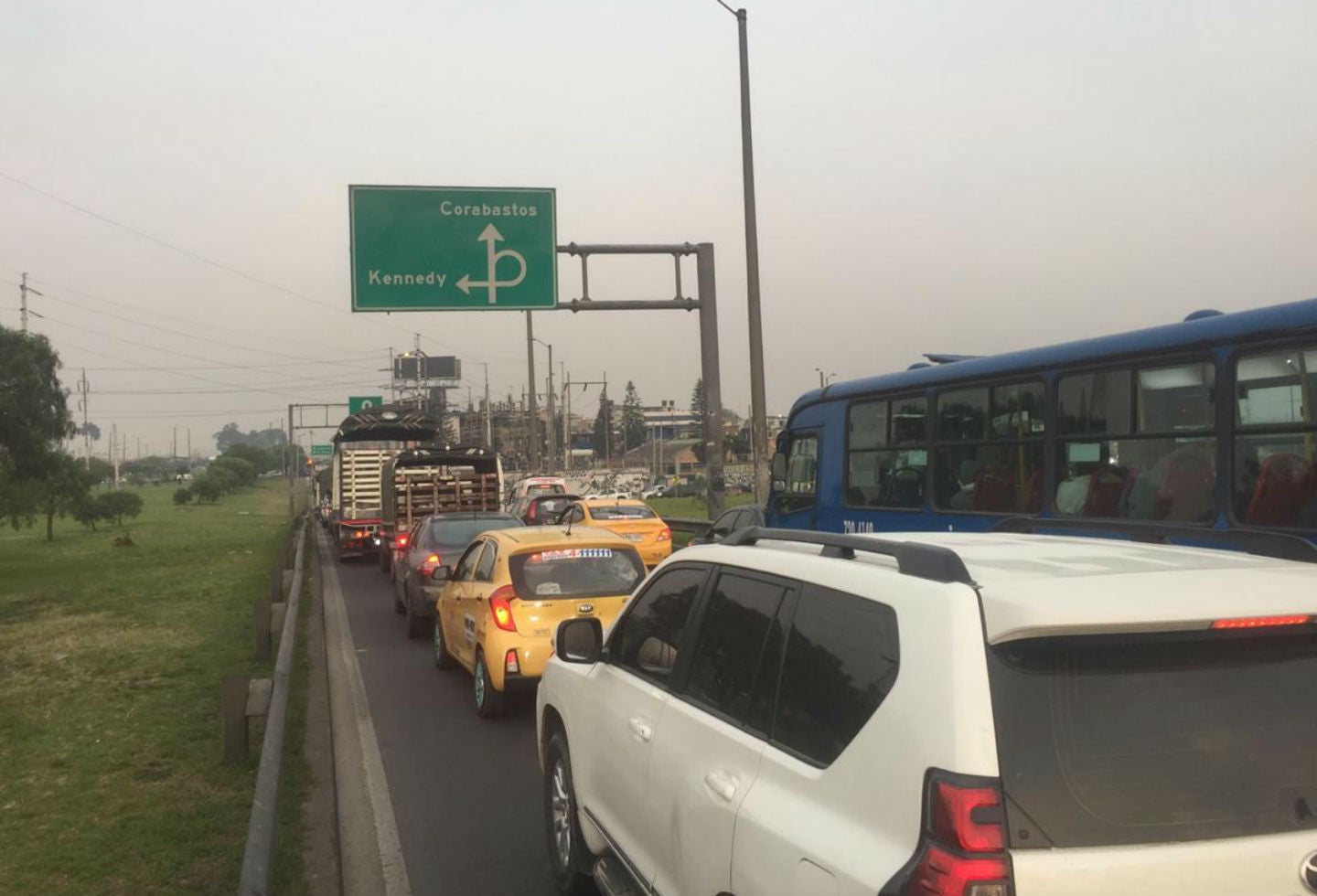 Trancon cerca a Corabastos en Bogotá