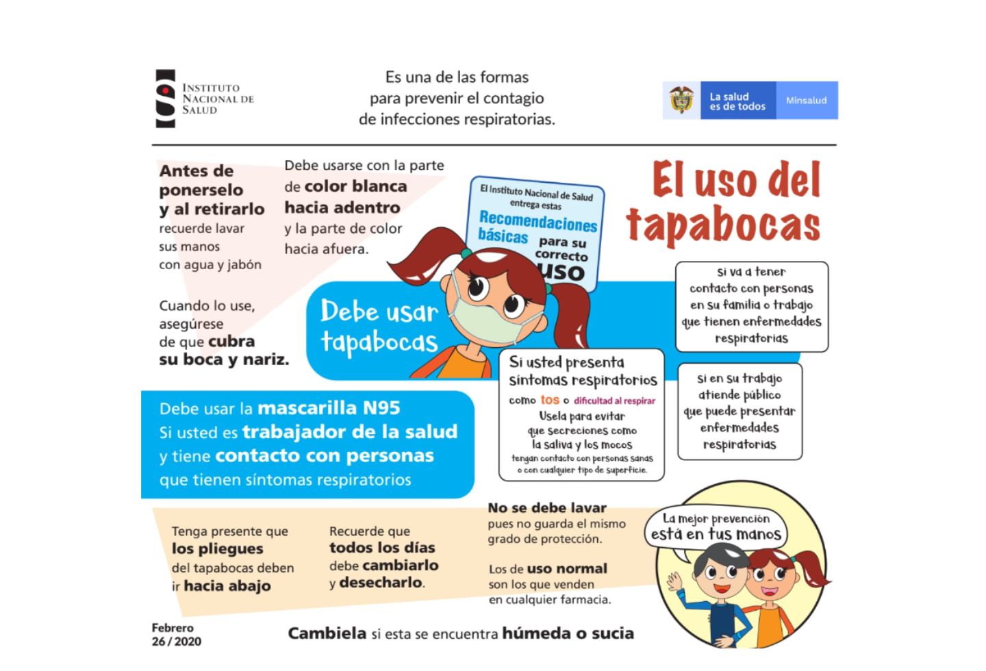 Recomendaciones frente al coronavirus en Colombia