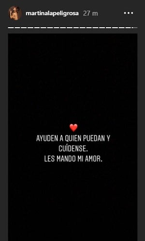 Martina La Peligrosa historias en Instagram