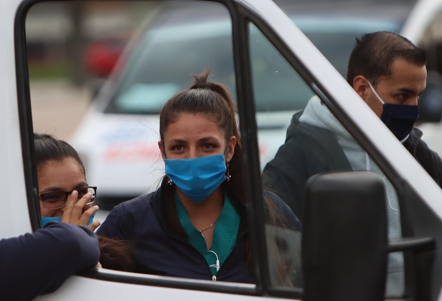 Caravana de ambulancias en Bogotá