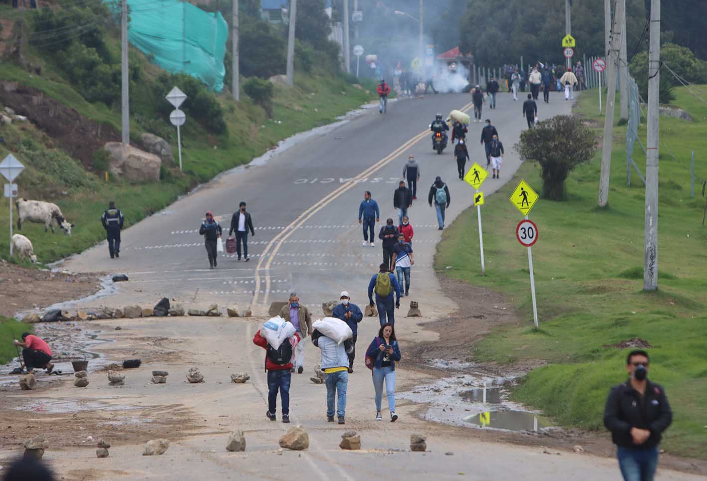 Con esta jornada, las protestas en el sur de Bogotá completan cuatro días.