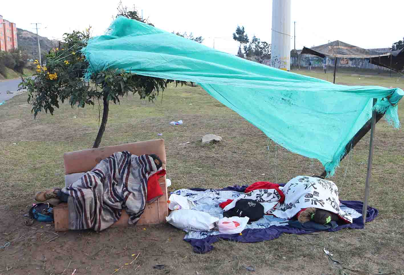 Fueron retenidos cuatro buses del SITP por parte de los manifestantes.
