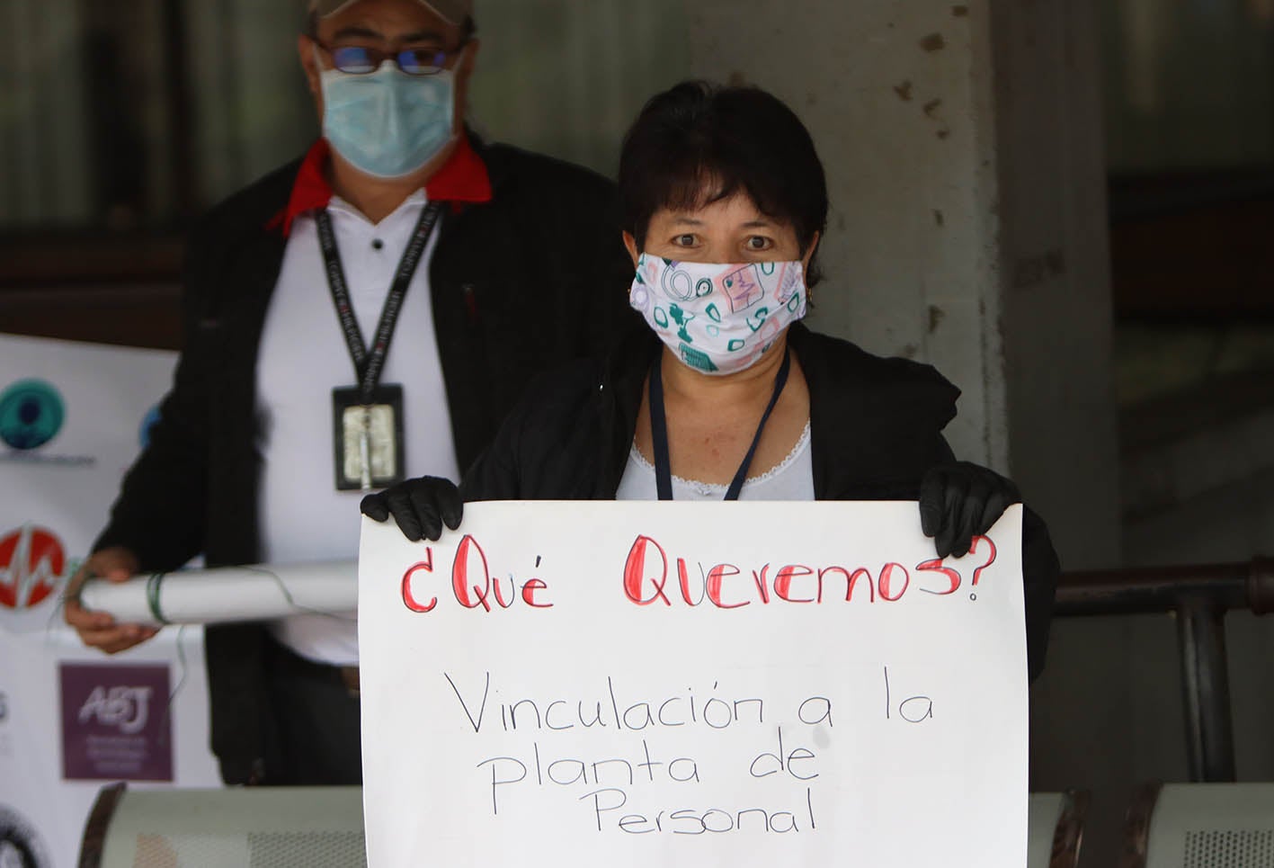 Protestas de trabajadores médicos y enfermeros en medio de coronavirus en Colombia