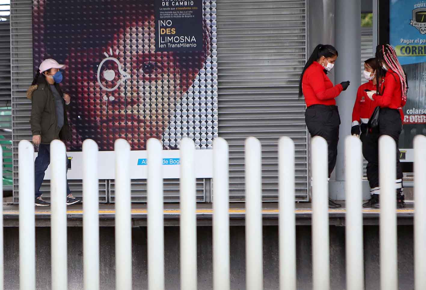 Uso de tapabocas en Transmilenio