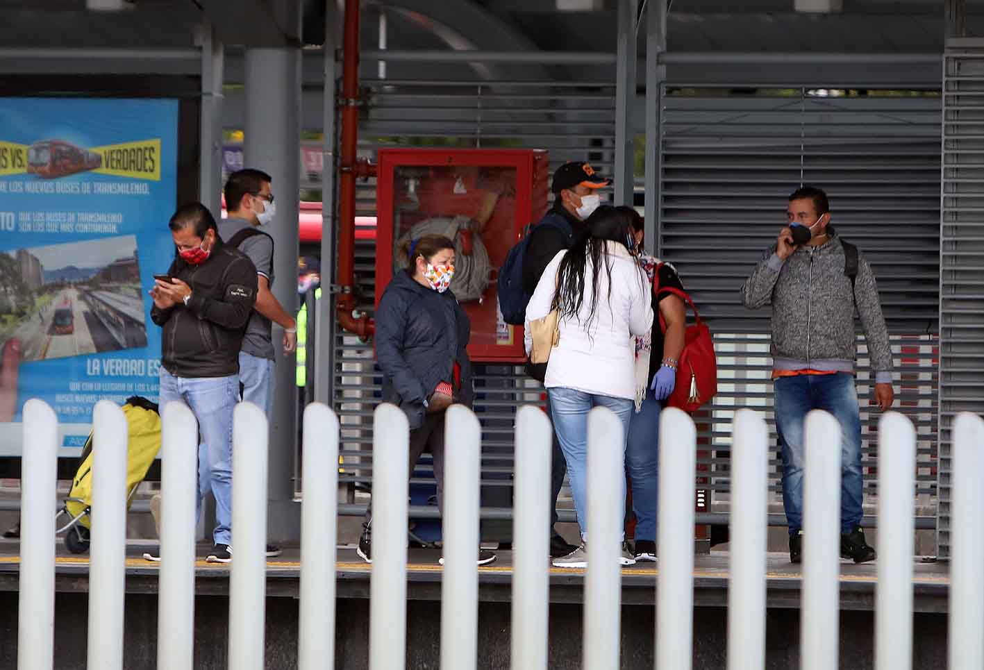 Uso de tapabocas en Transmilenio