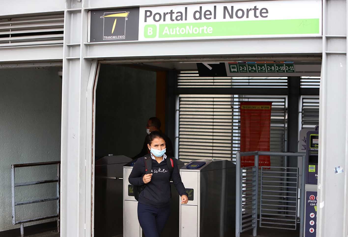 Uso de tapabocas en Transmilenio