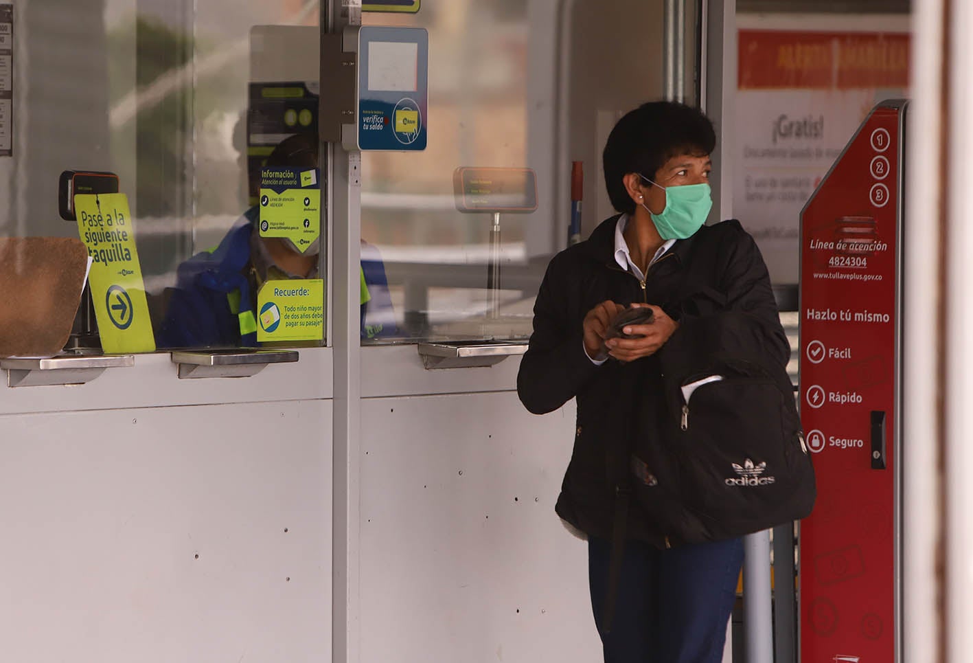 Uso de tapabocas en Transmilenio