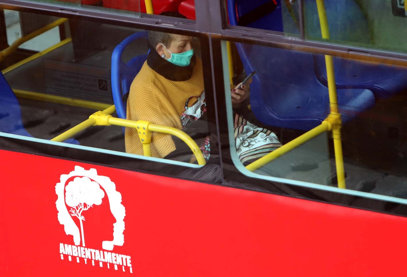 Uso de tapabocas en Transmilenio