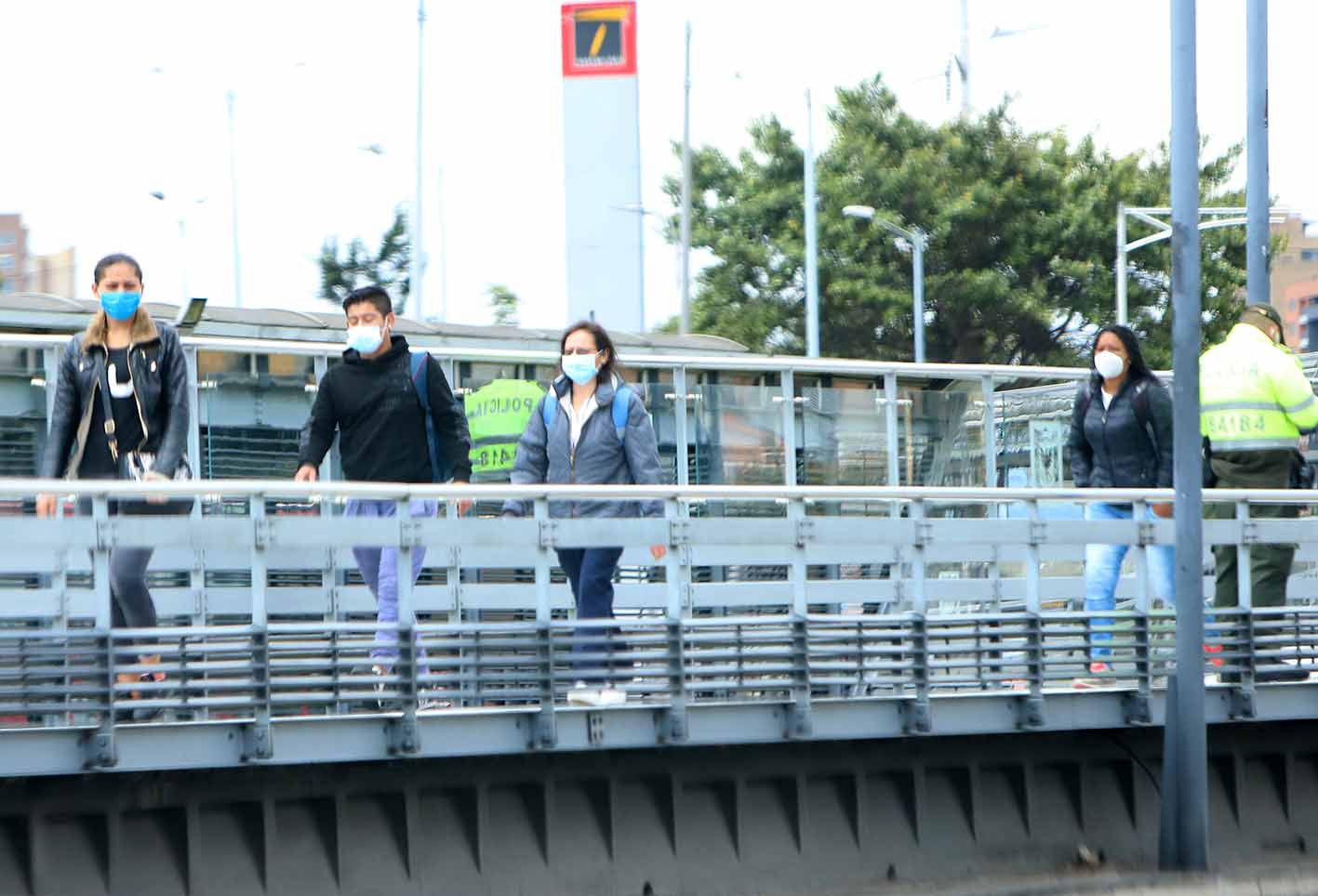 Uso de tapabocas en Transmilenio