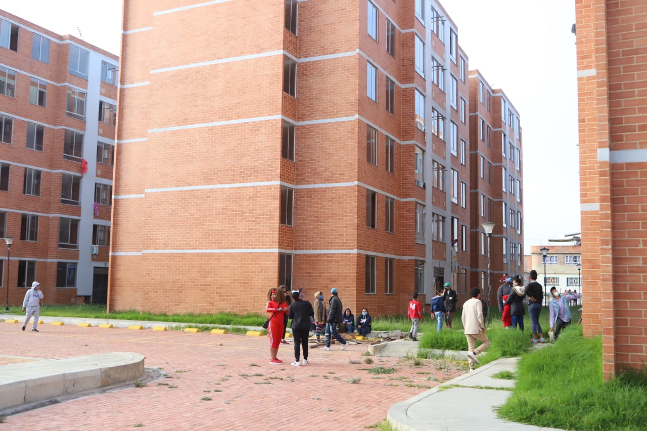 Protestas en un conjunto de Soacha