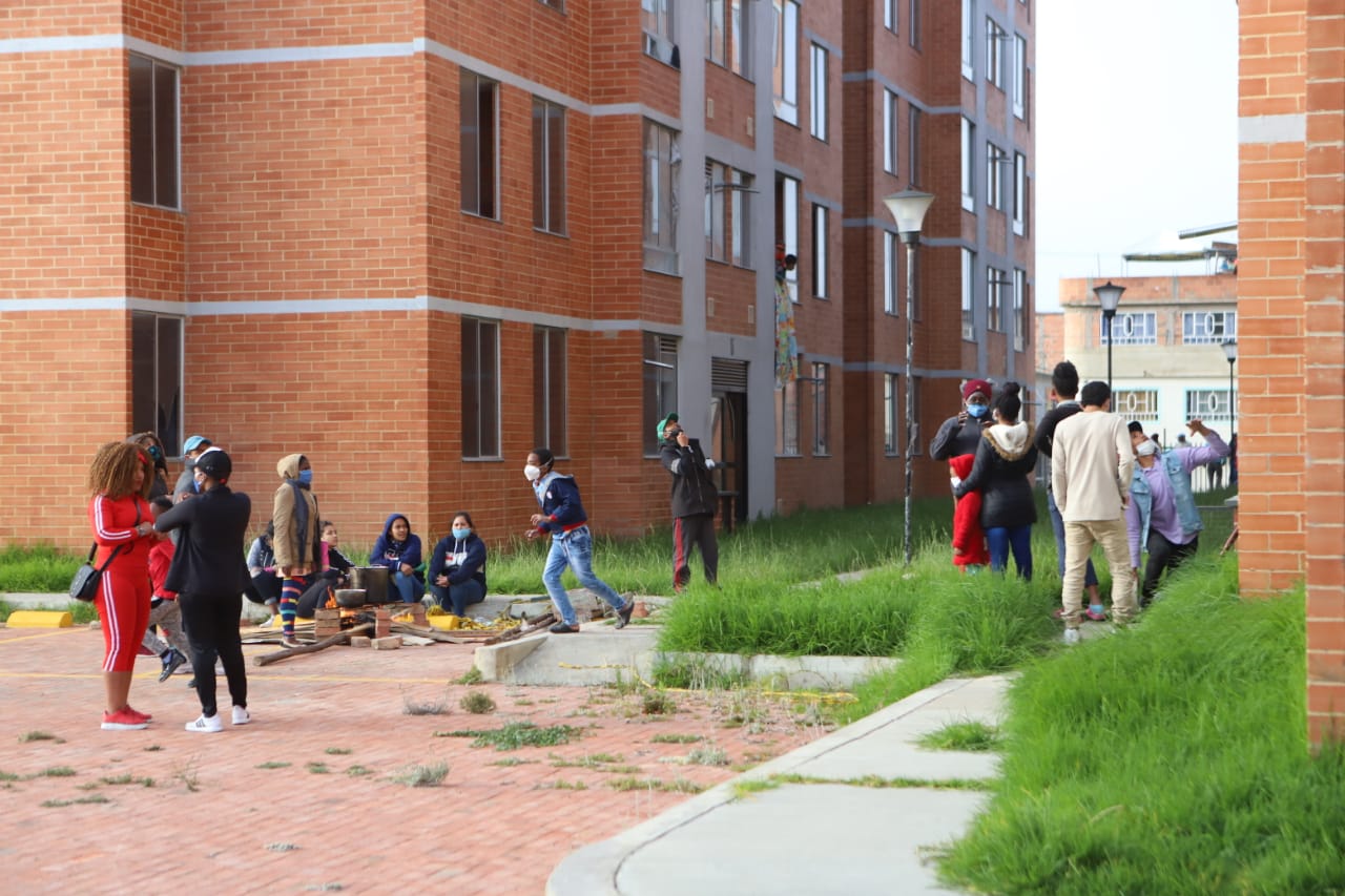 Protestas en un conjunto de Soacha