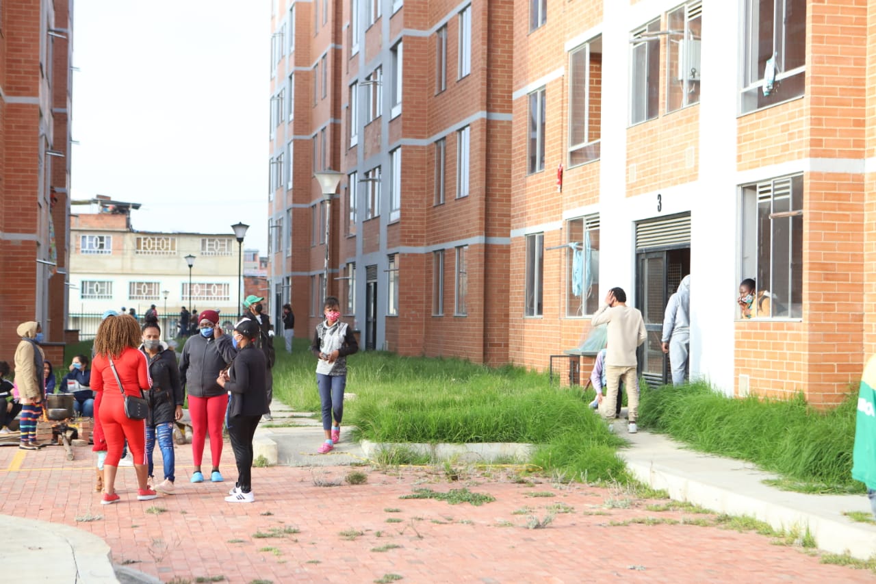 Protestas en un conjunto de Soacha