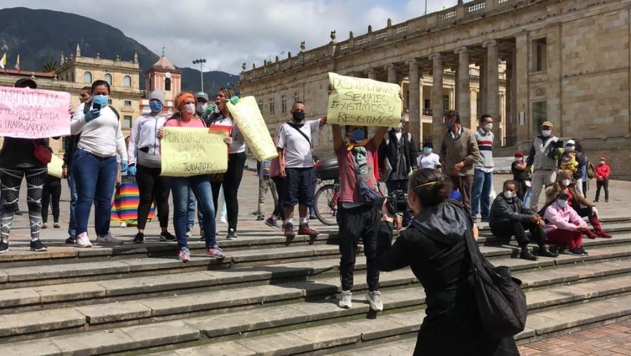 protesta plaza de Bolívar