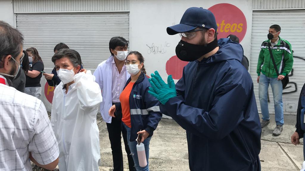 La alcaldesa estuvo con las autoridades locales de Antonio Nariño, dando pautas de autocuidado