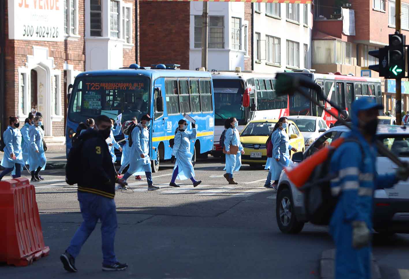 Desinfección en Chapinero / Alerta naranja en Bogotá por coronavirus