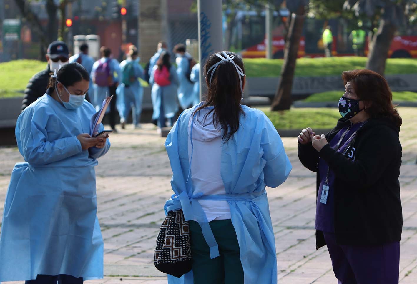 Desinfección en Chapinero / Alerta naranja en Bogotá por coronavirus