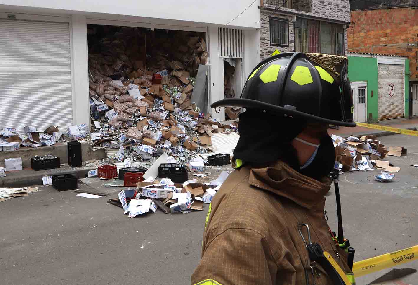 Desplome de bodega de supermercado en Ciudad Bolívar