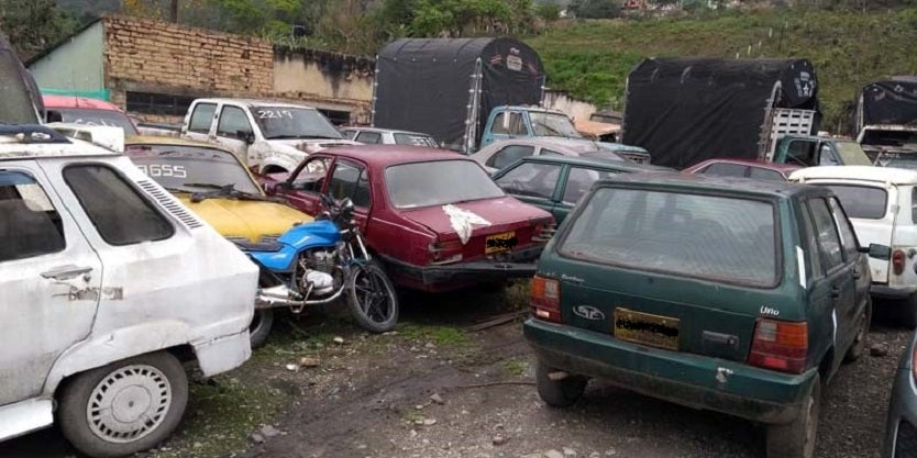 Vehículos inmovilizados en Cundinamarca