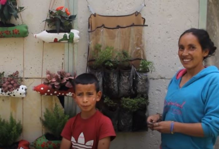 Familia youtuber enseña a sembrar huerto en la casa.