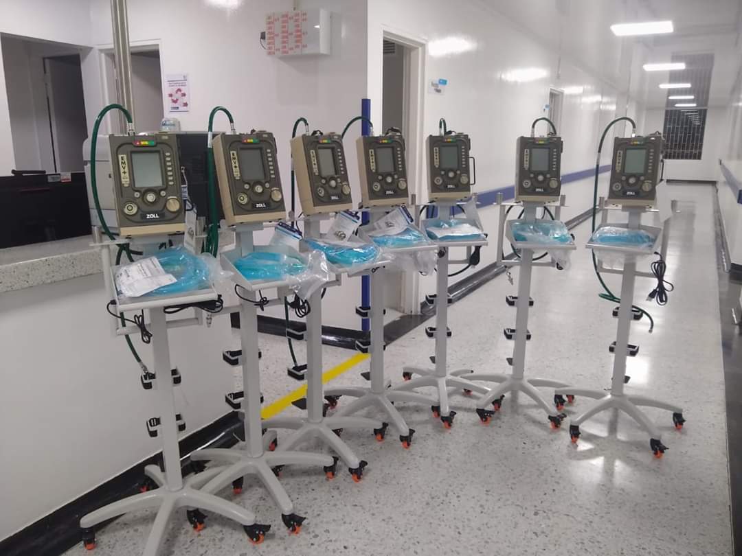 El departamento está solicitando al Ministerio de Salud la entrega de 40 ventiladores más