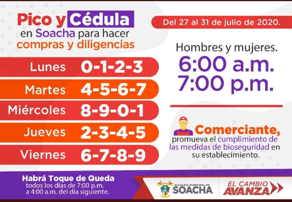 Toque de queda esta semana en Soacha