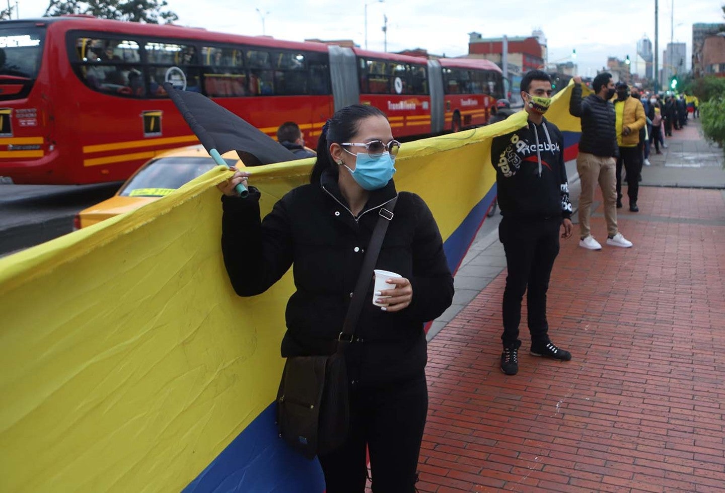 Protesta de comerciantes en Bogotá