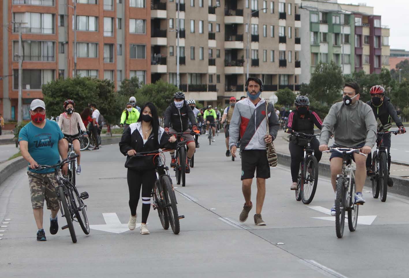 Ciclovía en Bogotá después de cuarentena, 30 de agosto de 2020