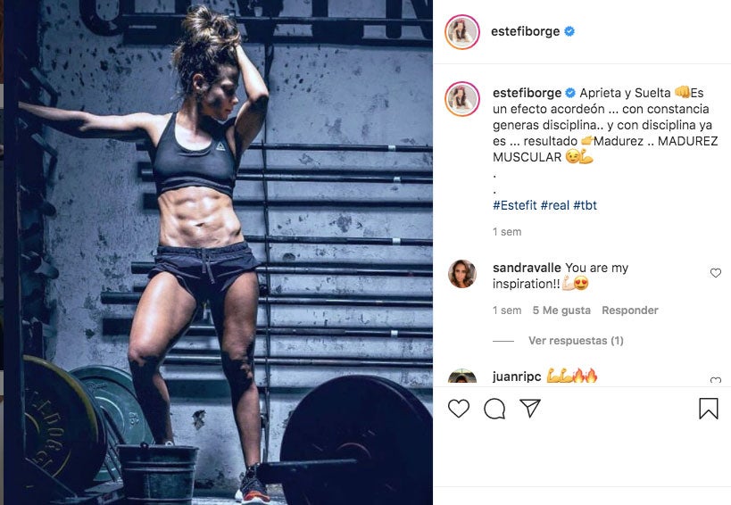 Estefanía Borge y los abdominales