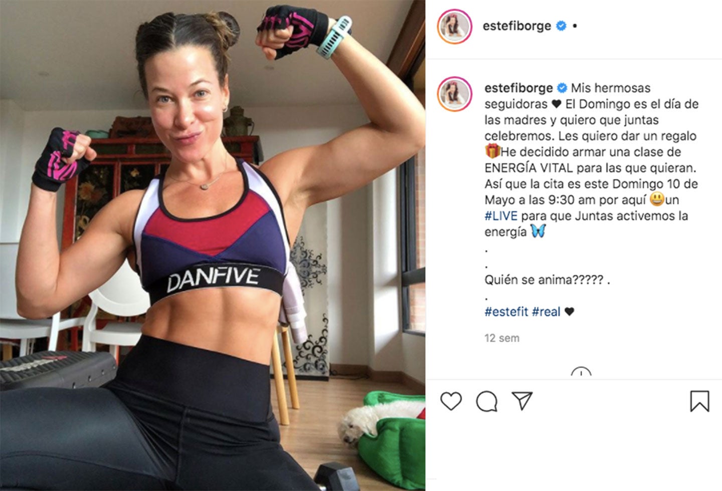 Estefanía Borge y los abdominales