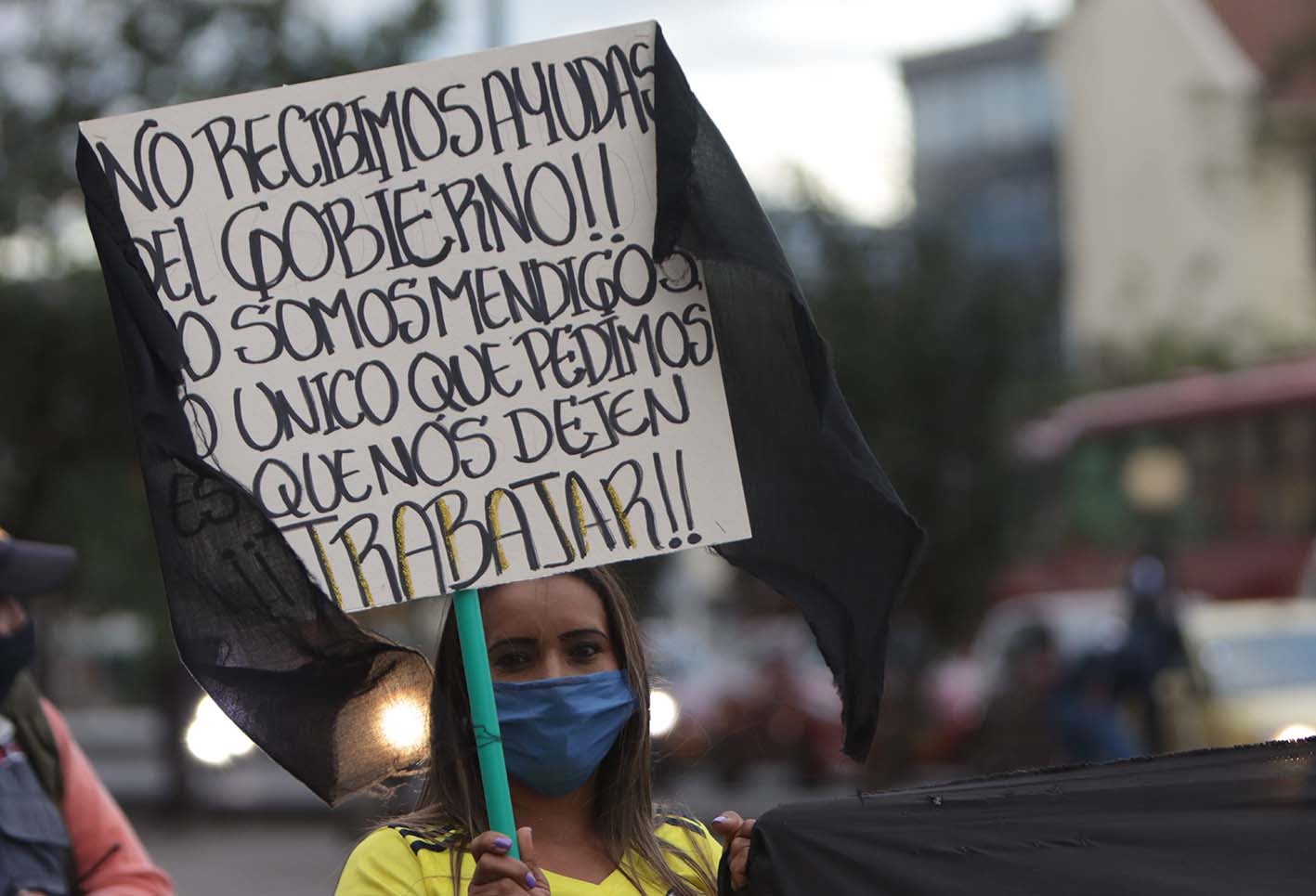 Protestas de comerciantes paralizan a Bogotá
