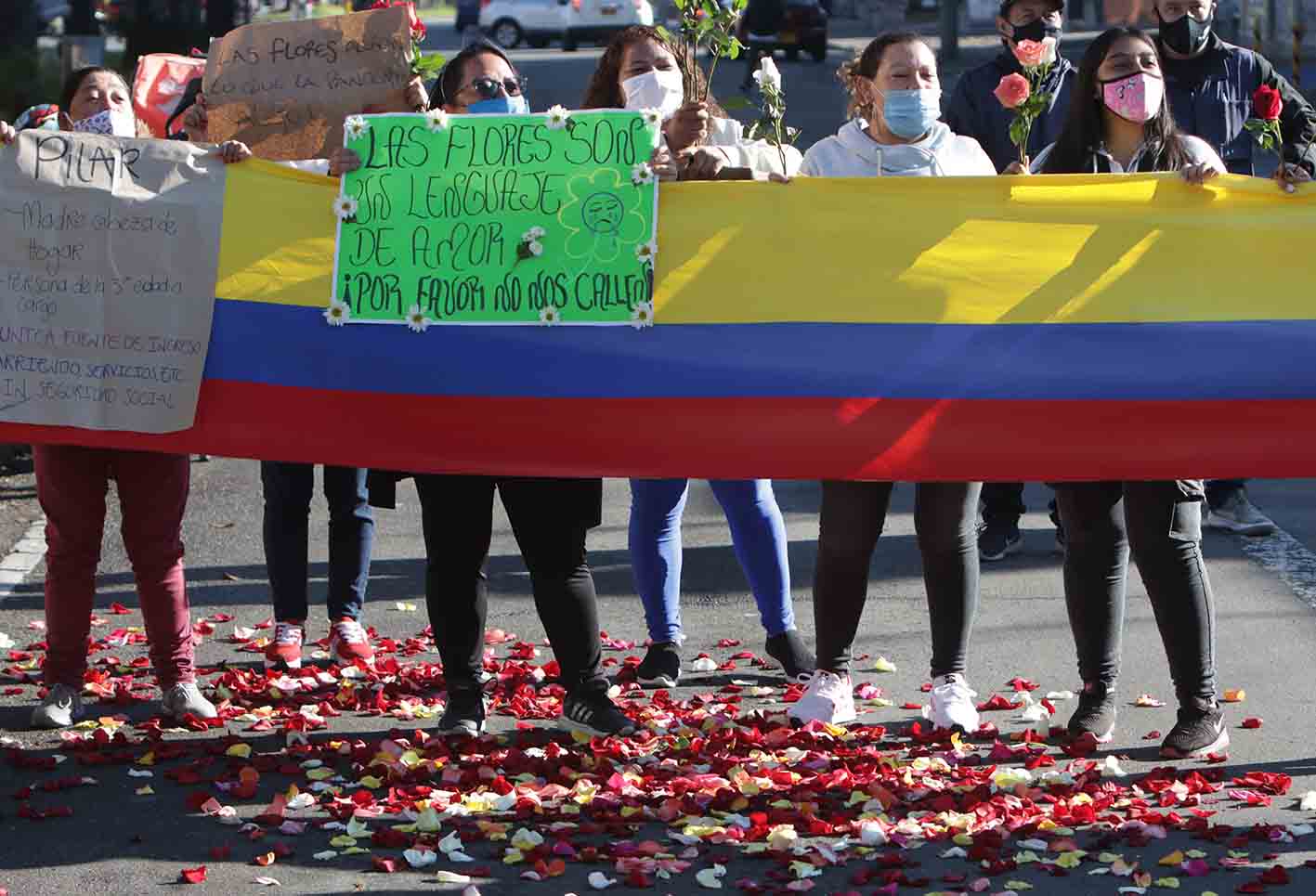Protestas de comerciantes paralizan a Bogotá