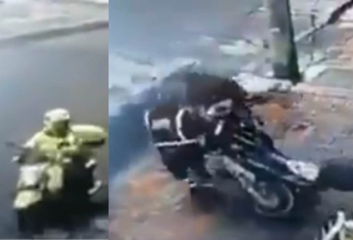 Irregularidad de policías con moto en Chapinero