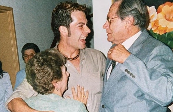 Iván Lalinde y sus padres