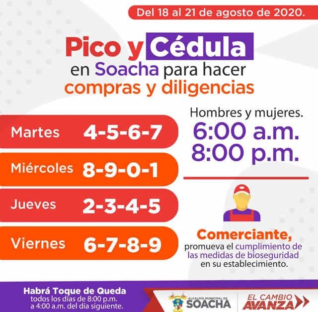 Pico y cédula en Soacha